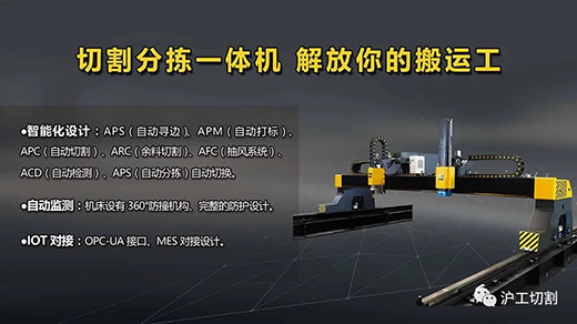 多特蒙德中文全自动等离子切割分拣一体机
